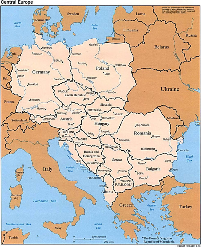 europe map political. Europe political 1996.