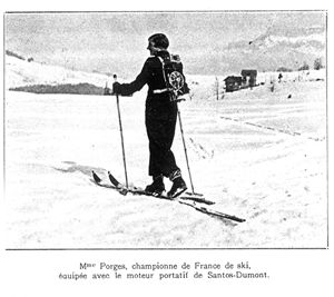 Mme Porges à ski