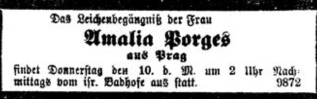 Amalia Porges aus Prag