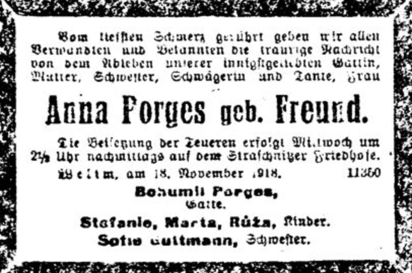 Anna Porges, geb. Freund