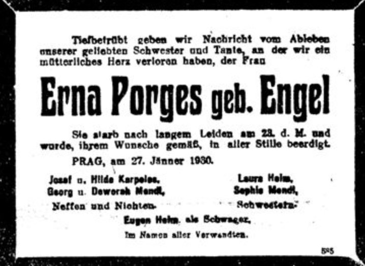 Erna Porges, geb. Engel