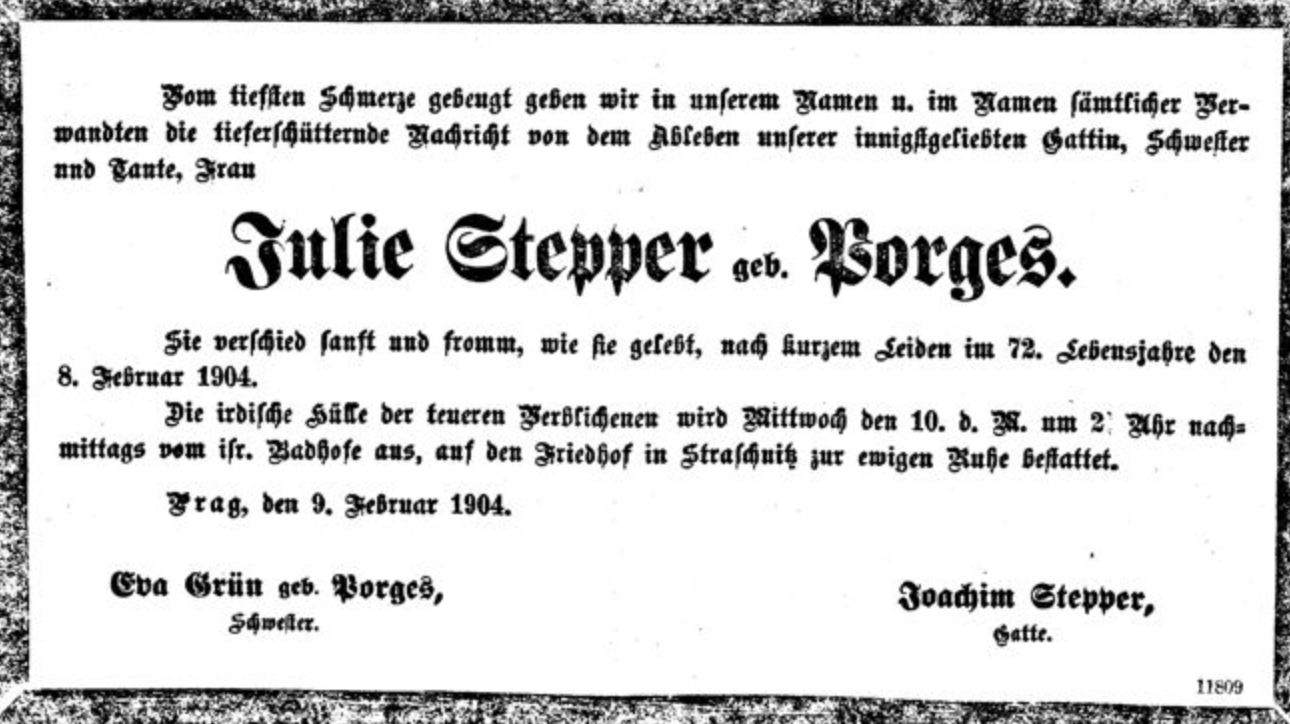 Julie Stepper, geb. Porges
