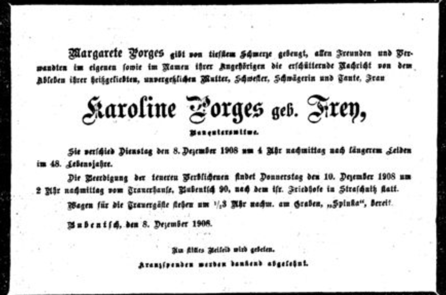 Karoline Porges, geb. Frey