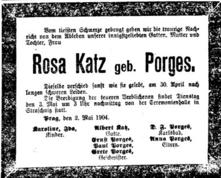 Rosa Katz, geb. Porges