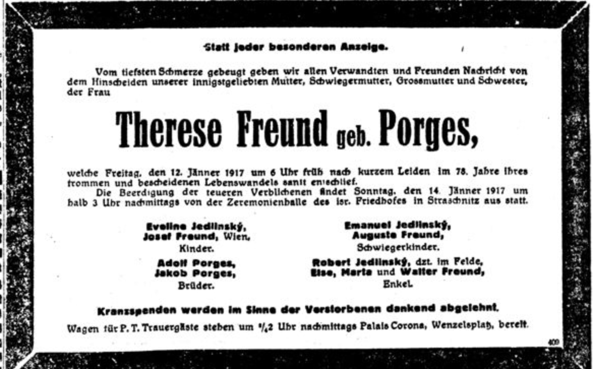 Therese Freund, geb. Porges
